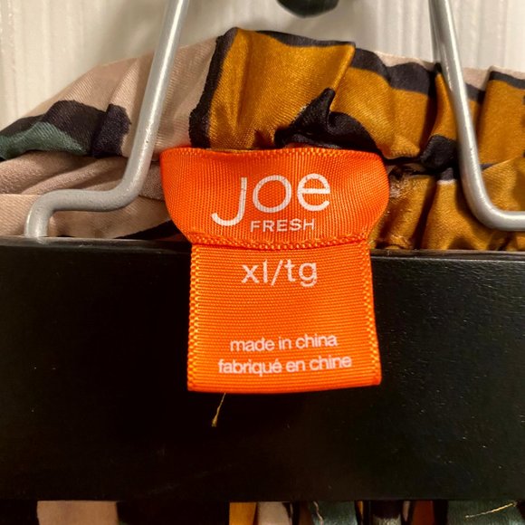 Joe Fresh Graphic Printed Pleated Midi Skirt with Front Tie - Picture 3 of 3